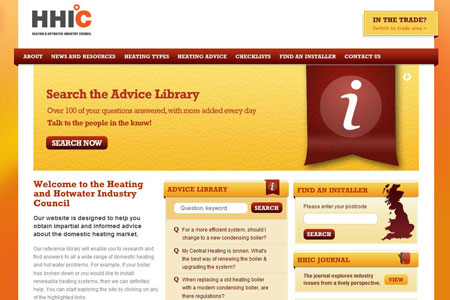 A screenshot of the HHIC website homepage