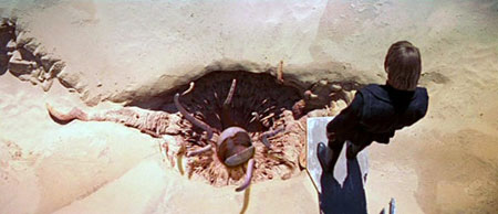 Return of the Jedi still image, Luke peering into the Sarlacc Pit