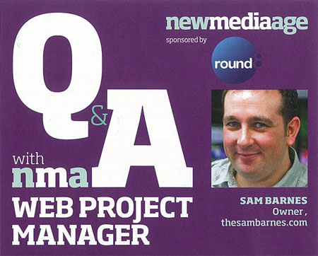 A screenshot of my NMA interview showing a picture of me and the heading explaining this is an NMA Q and A with a Digital Project Manager